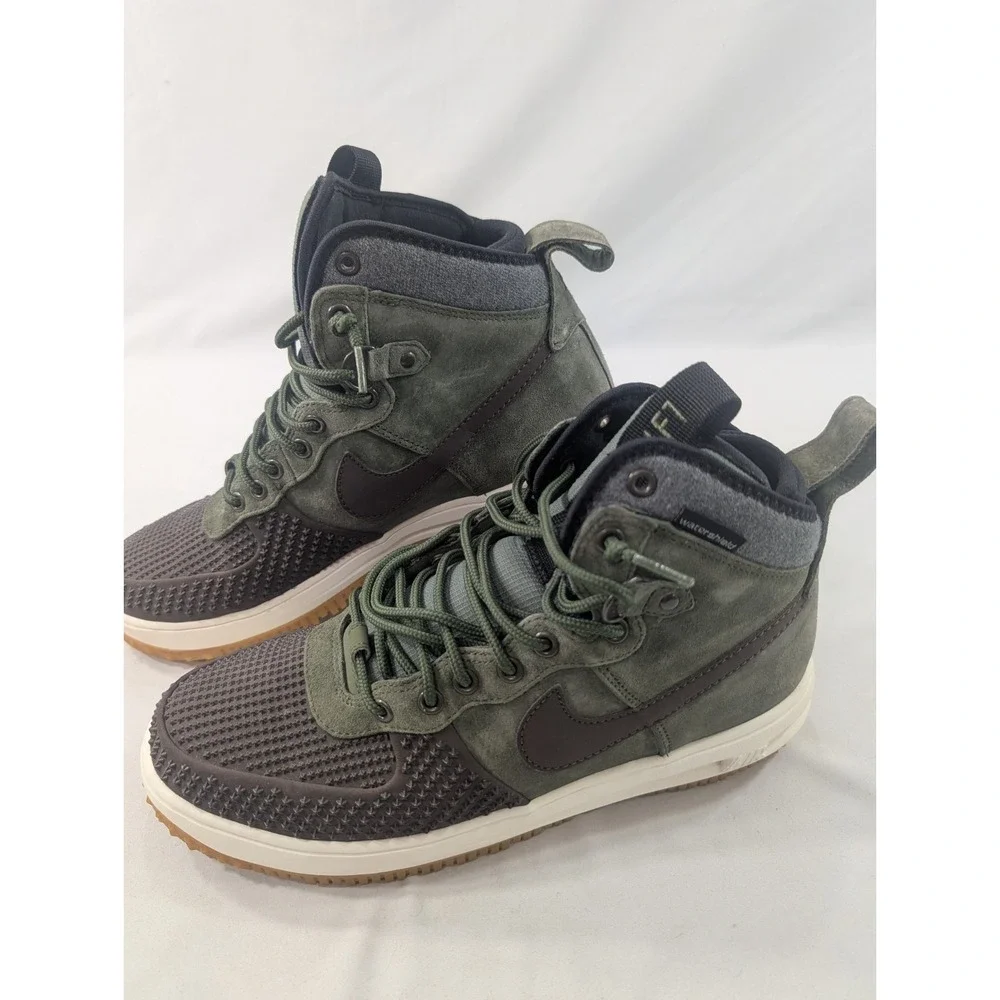 Nike Lunar Force 1 Duckboot Shoes Mens Size 13 Green Winter Sneakers 805899-200